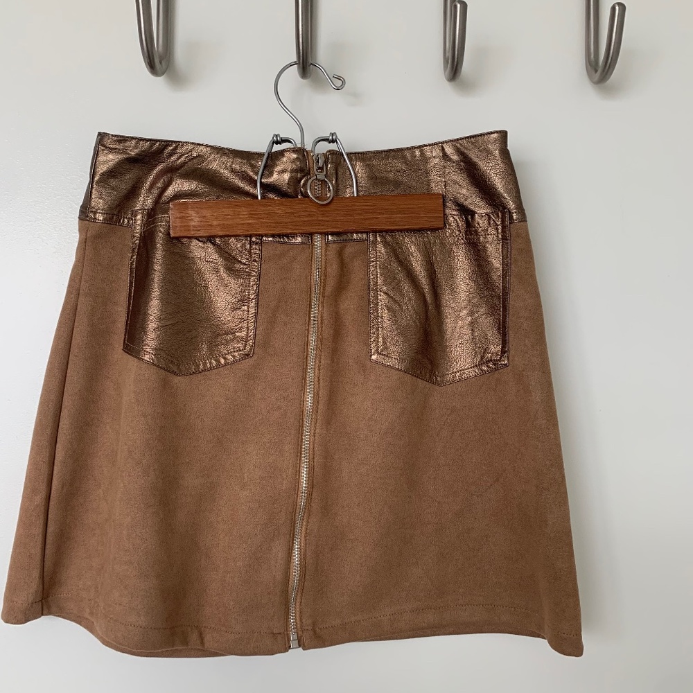 Faux Suede Mini Skirt